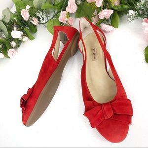 Paul Green red flat suede shoes Austria size 5.5